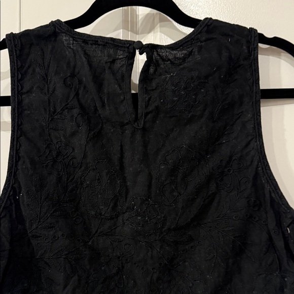 Lightly worn Free People Black Lace Crop Top with tie sides size S - Picture 8 of 10